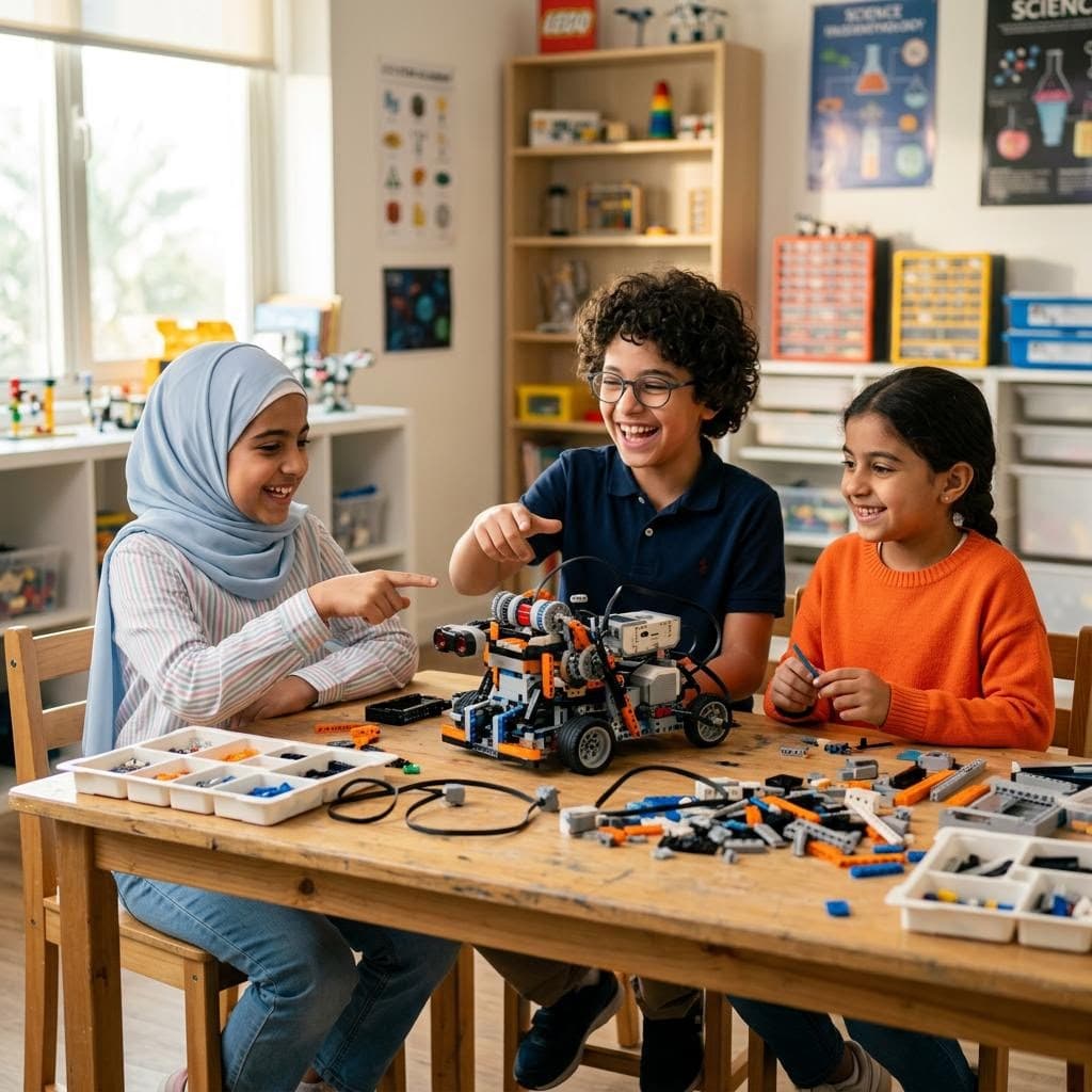 Group of kids attending e² Young Engineers online class 2024